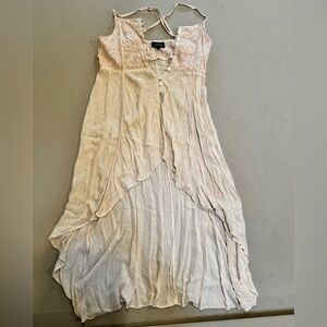 Cream Ruffled Tiered Blouse